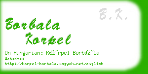 borbala korpel business card